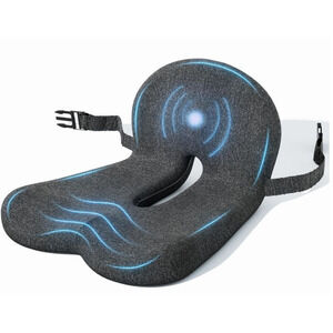 Ergonomic Seat Cushion with Adjustable Strap, Memory Foam Office Chair Seat Cush
